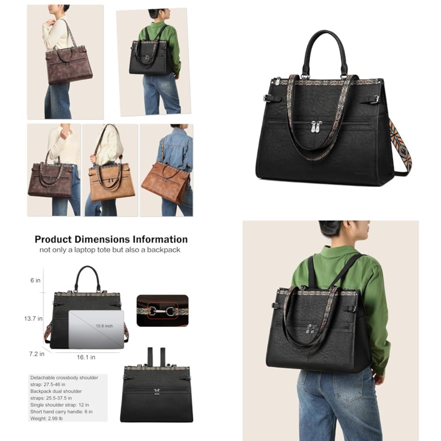 Laptop Backpack 15.6 - FADEON Laptop Bag for Women Designer