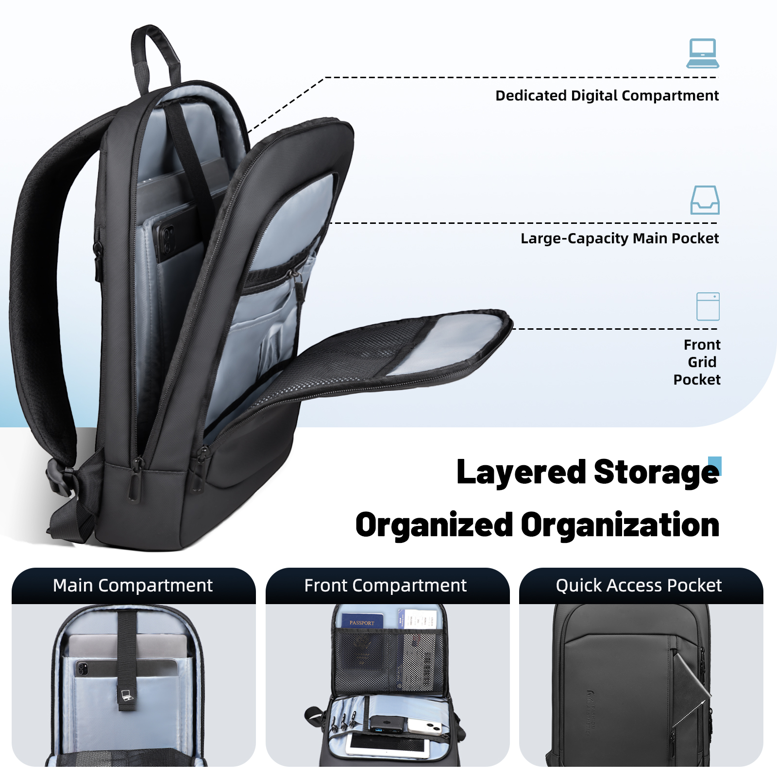 HK Lightweight Men's Business  – Laptop Backpack 15.6 Bewertung und Preis