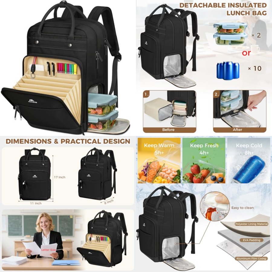 Teacher Backpack with Lunch Co – Laptop Backpack 15.6 Bewertung und Preis