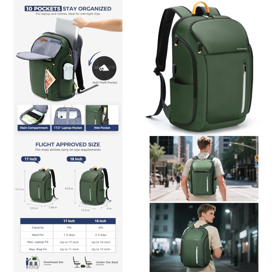 Laptop Backpack for Men, Buses – Travel Backpack Anti Theft Bewertung und Preis