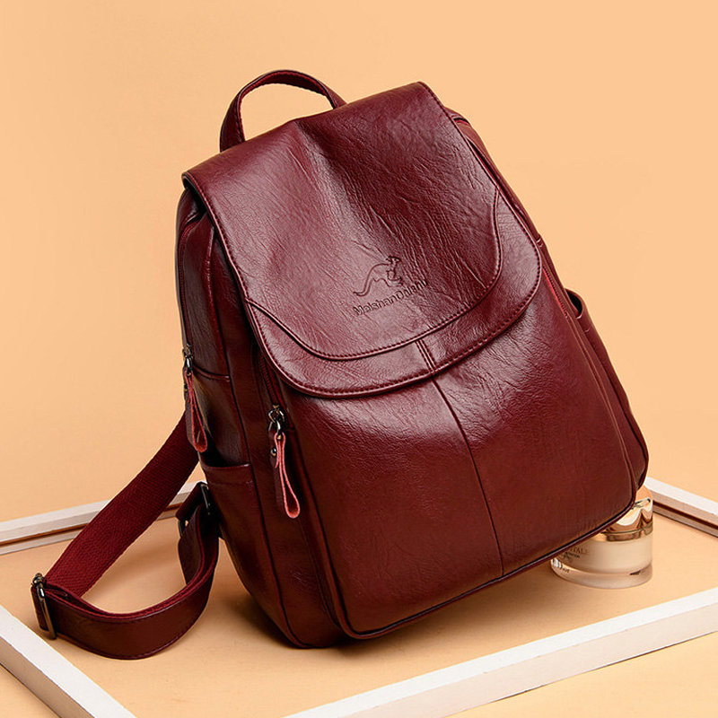 9 Color Women Soft Leather Bac – Leather Backpack Vintage Bewertung und Preis
