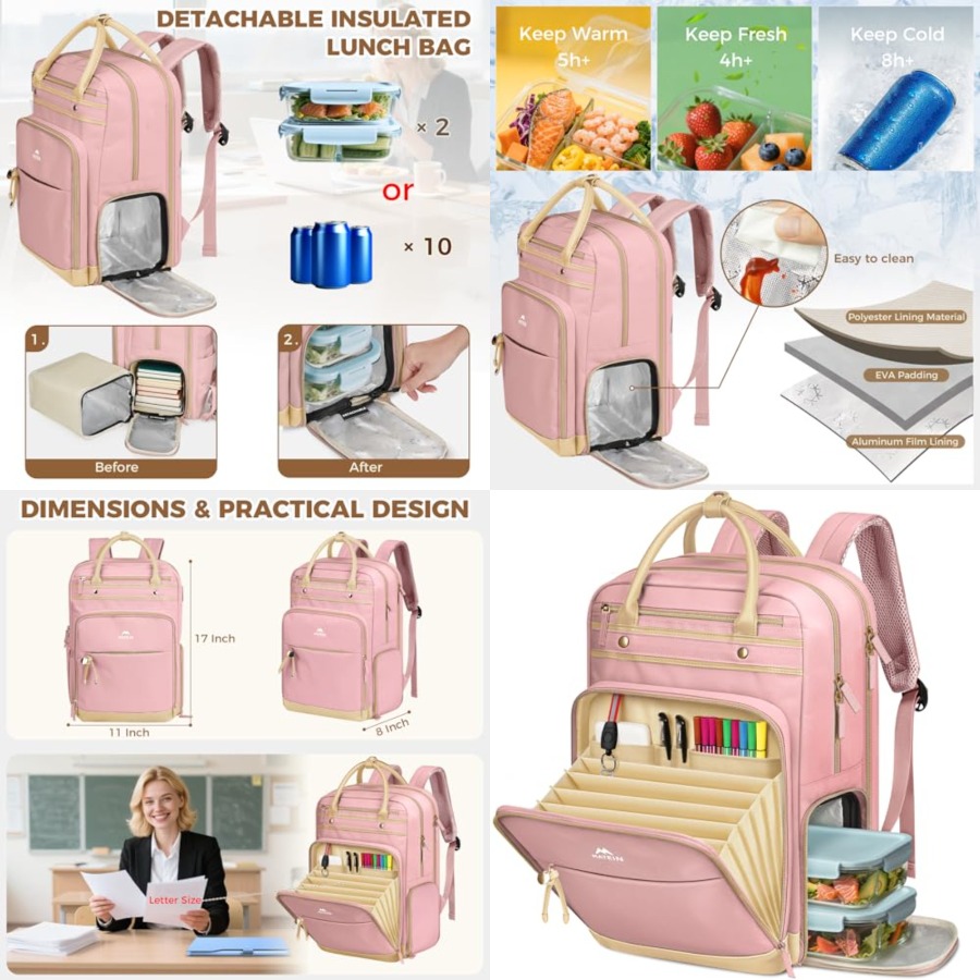 Lunch Backpack for Women, Teac – Laptop Backpack 15.6 Bewertung und Preis