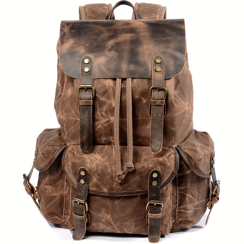 Vintage Men'S Leather Backpack – Canvas Backpack Casual Bewertung und Preis