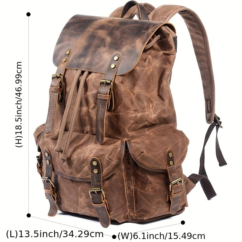 Vintage Men'S Leather Backpack – Canvas Backpack Casual Bewertung und Preis