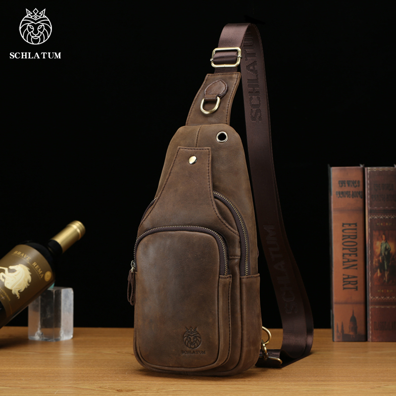 SCHLATUM 100%Genuine Leather C – Leather Backpack Vintage Bewertung und Preis