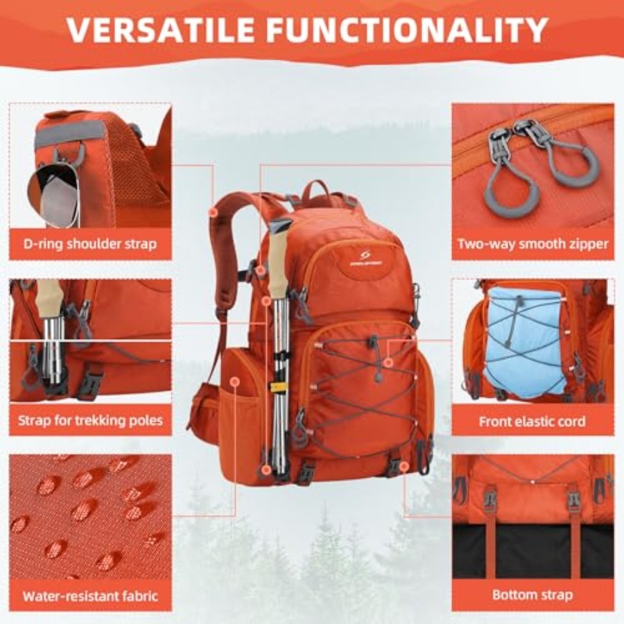 Hiking Backpack, 40L Waterproo – Rain Cover Backpack Bewertung und Preis