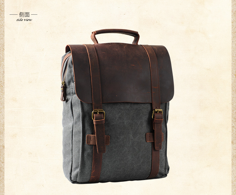 Fashion Male Backpack Leather  – Rucksack Military Style Bewertung und Preis