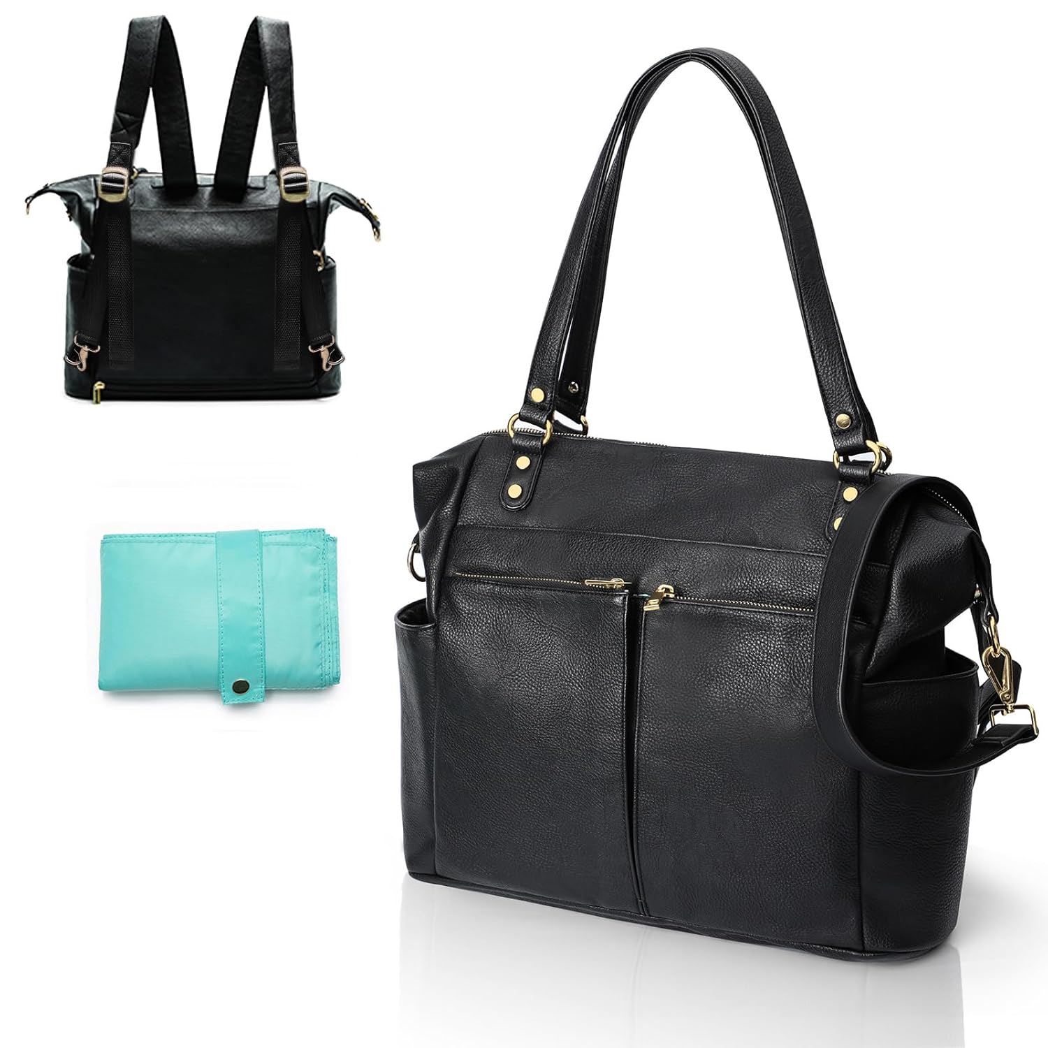 4-in-1 Leather Diaper Bag Back – Backpack Diaper Bag Bewertung und Preis