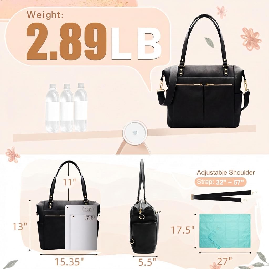 4-in-1 Leather Diaper Bag Back – Backpack Diaper Bag Bewertung und Preis